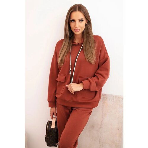 Kesi Włoski Set sweatshirt + pants butter orange Cene