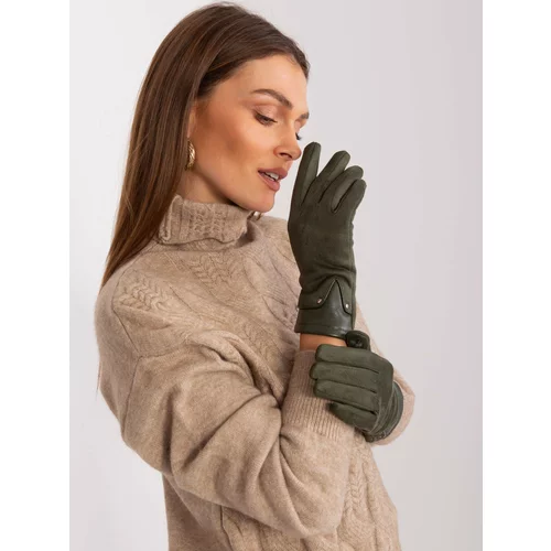 Fashion Hunters Khaki Elegant Women's Gloves