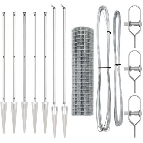 Euro ograda sa 7 &amp;scaron;iljaka 1 4x10 m Pocinčan čelik Slike