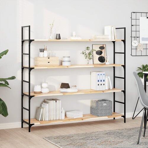  Plutajuća polica 140x30x2 cm masivno neobrađeno drvo bagrema Slike