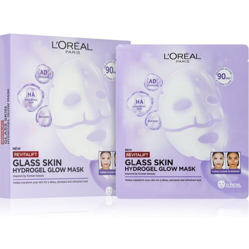 L´Oréal Paris Revitalift Filler Glass Skin hidrogelna maska s posvetlitvenim učinkom 4 kos Cene