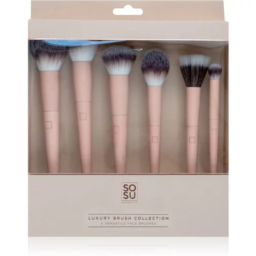 SOSU Cosmetics Luxury Brush Face Collection set kistova za lice 6 kom