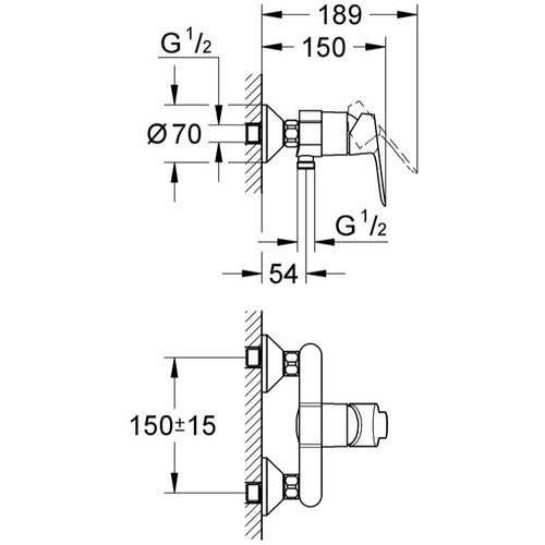Grohe BauEdge baterija za tuš GR 23333000 Cene