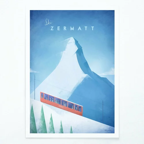 Travelposter Poster Zermatt, A3