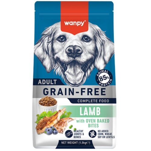 WANPY Suva hrana za pse Grain Free, Jagnjetina, 1,5 kg Slike