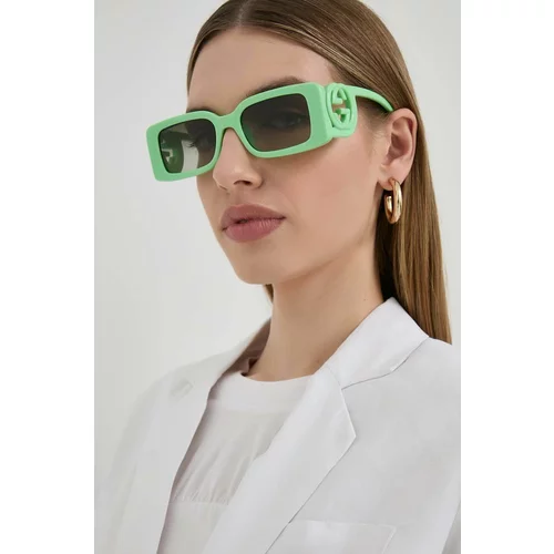 Gucci Sončna očala ženski, zelena barva