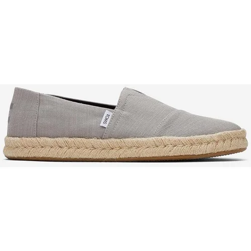 Toms Espadrile Alpargata Rope siva barva