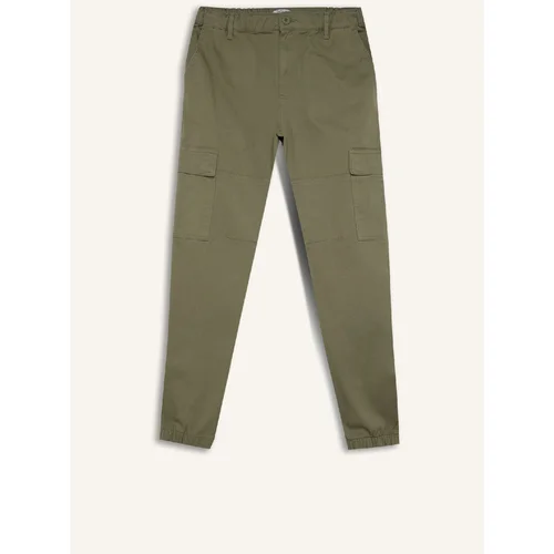 Defacto Jogger Gabardine Trousers Elastic Waist Cargo Pocket Elastic Leg