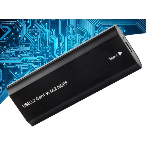  disk adapter m.2 sata ngff usb 3.1 usb type-c crni Slike