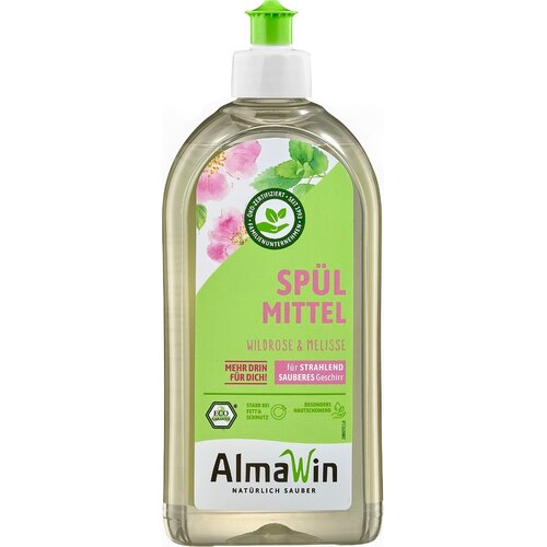 AlmaWin Tekuće sredstvo za pranje posuđa Divlja ruža &amp;amp; matičnjak 500 ml Slike