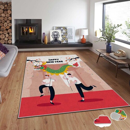 Conceptum Hypnose tepih s novogodišnjim motivima Asr-Crpt-81, Pravougaoni, 180 x 280 cm, Šareni Cene