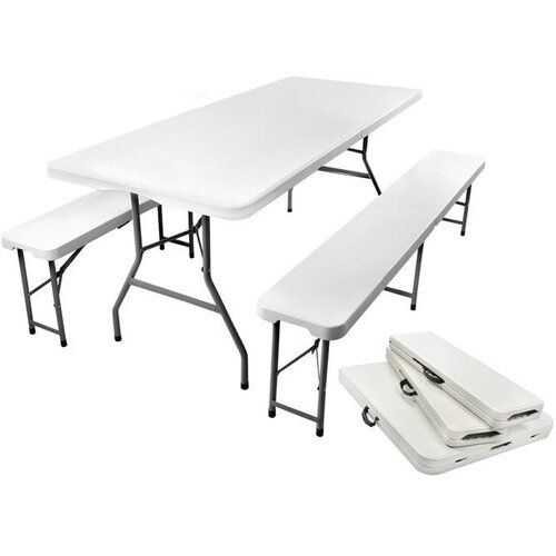  Zložljiva vrtna miza z 2 klopema 180 cm &ndash; Gardlov catering komplet za 6 oseb Cene