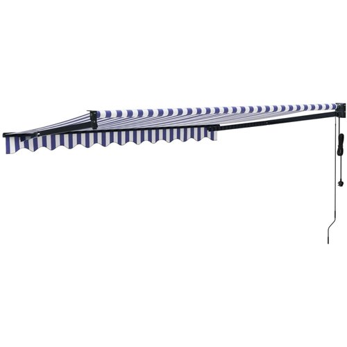  Automatska tenda na uvlačenje plavo-bijela 3 x 2,5 m Slike