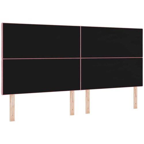  LED glava kreveta Ružičasta 200 cm Lažna koža Slike