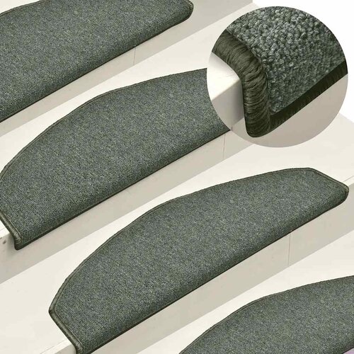  Prostirke za stepenice 15 kom 65x24x4 cm tamnozelene poluokrugle velike Cijene