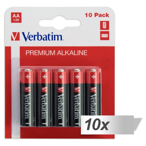 Verbatim 10x10 Alcaline battery Migono AA LR 06 49875 Slike
