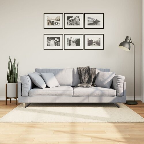 vidaXL Tepih OVIEDO kratkih vlakana bež 120 x 120 cm Cijene