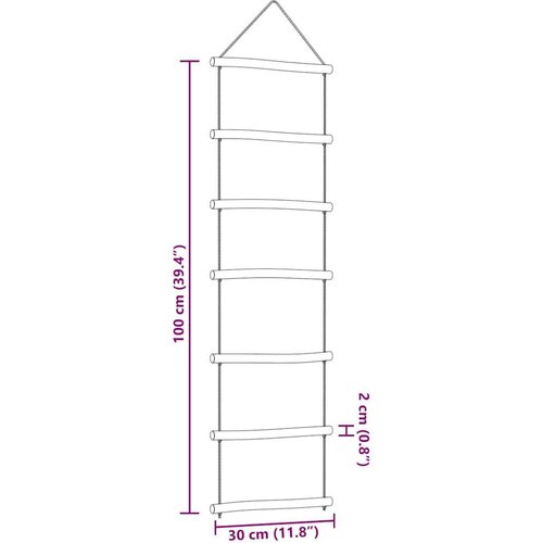 VidaXL Zidni ukrasi u obliku ljestava 2 kom 30x100 cm prirodne grane Slike