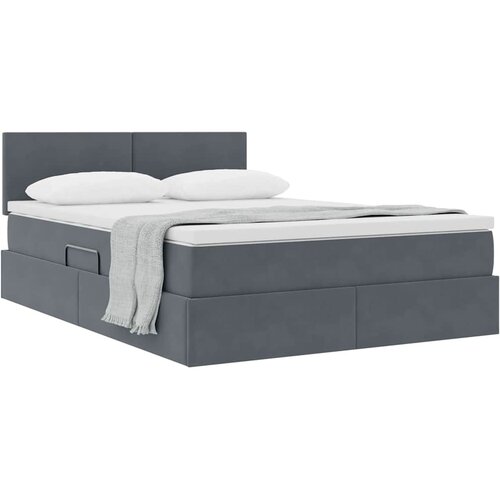  Krevet s od storage s madracem Tamno siva 140 x 200 cm Bar&amp;scaron;un Slike