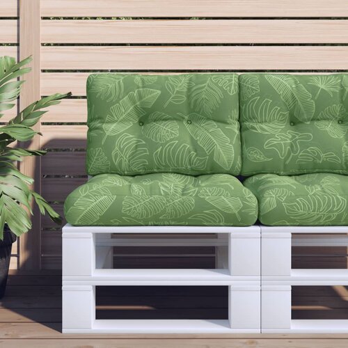 vidaXL Jastuk za palete s uzorkom lišća 60 x 40 x 12 cm od tkanine Cijene