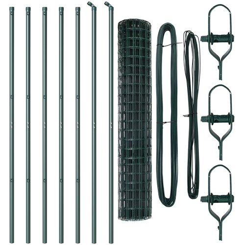 VidaXL Euro Ograda s 7 Postova 1.6x10 m Galvanizirani Čelik Zelena Slike