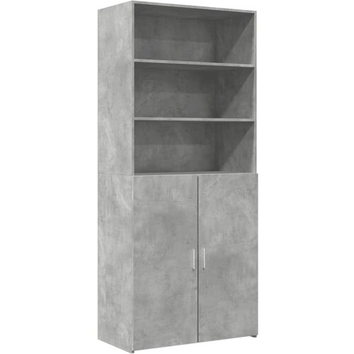 Maison Chic Visoka omara - Komoda - Predalnik betonsko siva 80x42,5x185 cm inženirski les, (21719069) Slike