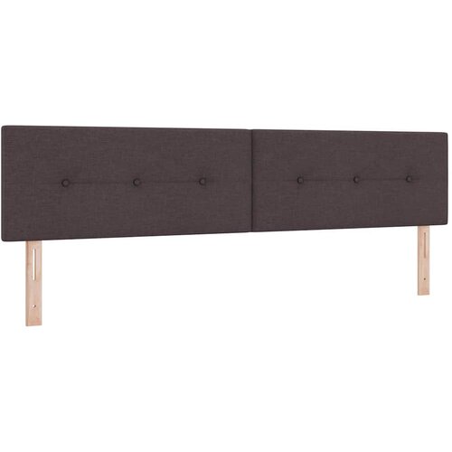  LED Box Spring Krevet Tamno smeđa 200 x 200 cm tkanina Slike