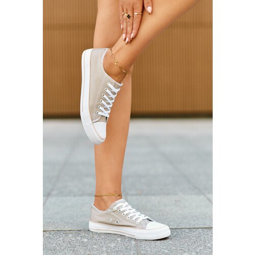 Boto Women's Fabric Classic Low-Top Sneakers Dark Beige Lennabella Cijene