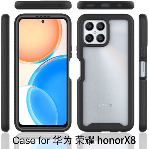 Techsuit Defense360 Pro + za&amp;scaron;čita zaslona - Honor X8 4G - črna Slike