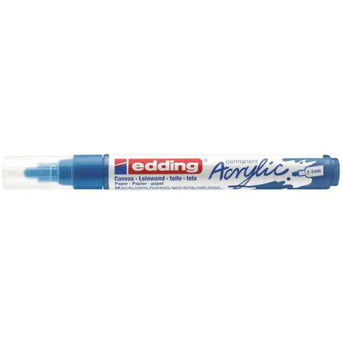 Edding akrilni marker E-5100 medium 2-3mm obli vrh plava Cene