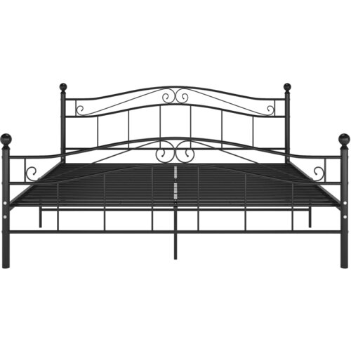  Okvir za krevet crni metalni 160 x 200 cm Slike