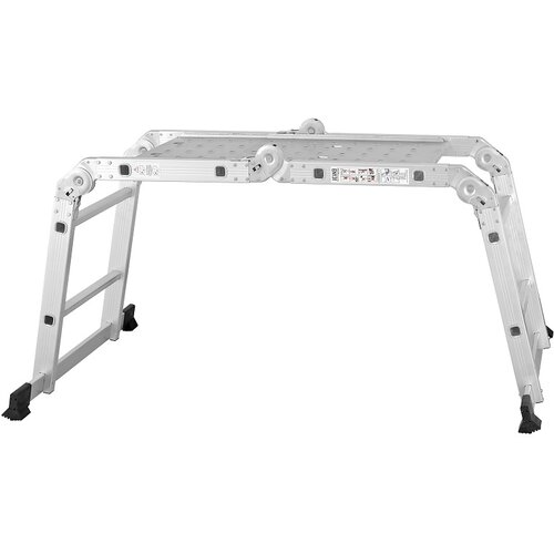 X Rasklopne zglobne ljestve (Radna visina: 2,4 m, Broj stuba: Prečke 2 4, Aluminij) Slike