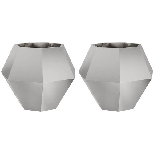  Sadilica 2 pcs Srebrno 75 x 75 x 60 cm Nehrđajući čelik Slike