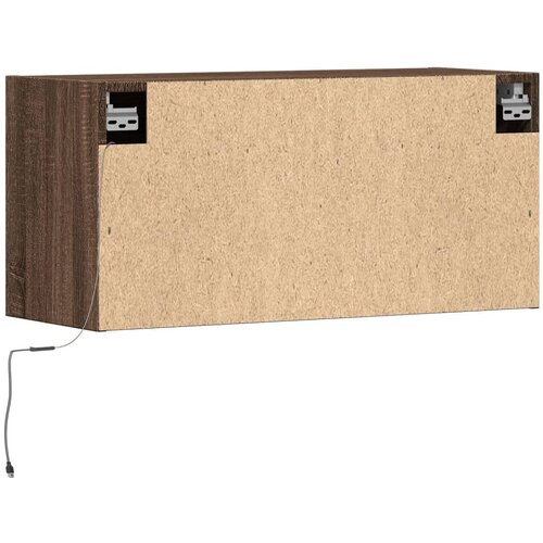  Zidni TV ormarić s LED svjetlima boja hrasta 80x31x38 cm Slike