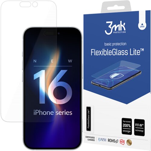 3mk FLEXIBLEGLASS SOLID KALJENO STEKLO ZA APPLE IPHONE 16 PLUS 0,2MM, (21976040) Slike