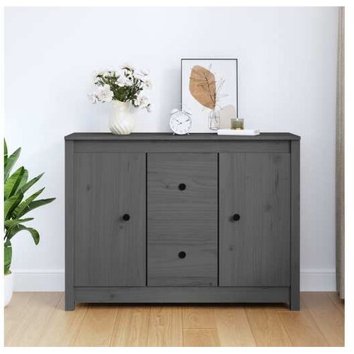  Komoda siva 100 x 35 x 74 cm od masivne borovine Cene