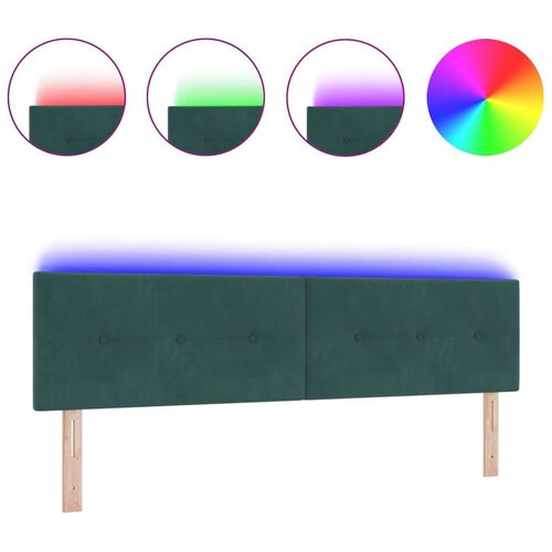  LED Uzglavlje s gumbima Tamnozelena 90 cm Bar&amp;scaron;un Slike