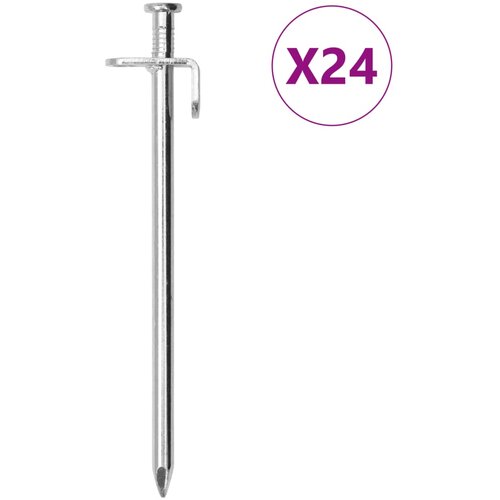 VidaXL Klini za &amp;scaron;otor 24 kosov 19,5 cm &amp;Oslash;8 mm pocinkano jeklo Slike