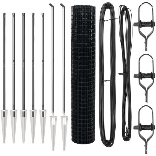 Euro Ograda s 7 &amp;scaron;iljkastih postova 1.5x10 m od pocinčanog čelika siva Slike