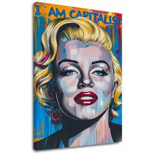 Image MARILYN MONROE - Kapitalistički šarm | 100% originalna akrilna boja Slike