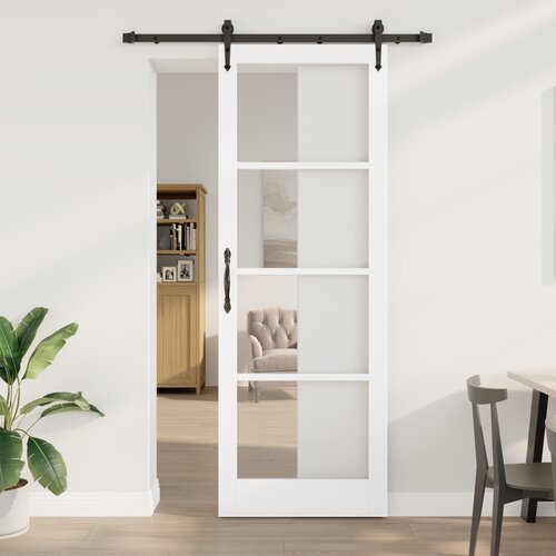 vidaXL Drsna vrata z opremo "ORKDAL" Bela 83x232 cm, Notranja vrata z steklom "ORKDAL" Bela 83x232x4 cm Cene