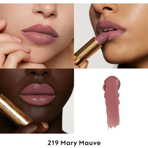 Gucci Beauty Rouge &amp;agrave; L&amp;egrave;vres Satin Lipstick satenasta &amp;scaron;minka odtenek 219 Mary Mauve 3.5 g Slike