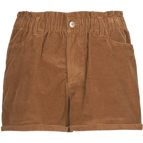 Only ONLCUBA-FLORA HW PB CORD SHORTS PNT Smeđa