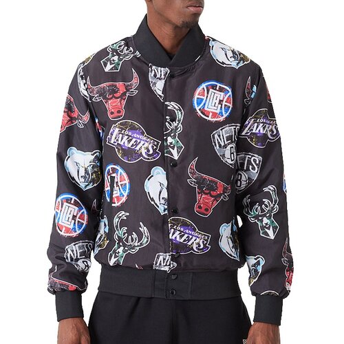 New Era mu&amp;scaron;ka NBA All Over Print Team Logos Bomber jakna Slike