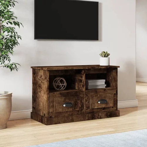 vidaXL TV omarica dimljeni hrast 80x35x50 cm inženirski les