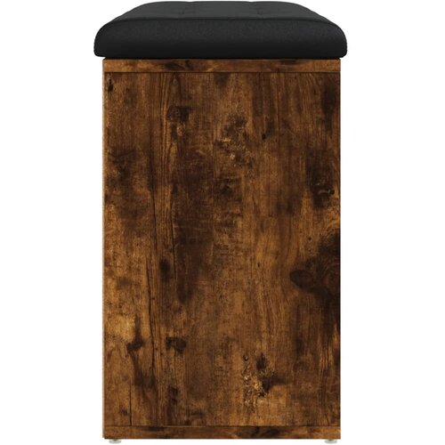  Klupa za cipele boja dimljenog hrasta 82x32x50 cm drvena Slike