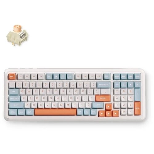 MCHOSE bežična gaming tastatura K99 V3 mehanička/horizont orange/icy creamsicle switch Slike