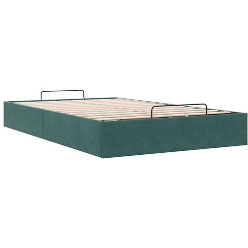 VidaXL okvir za krevet bez madraca tamnozeleni 120x190 cm bar&amp;scaron;unasti Slike