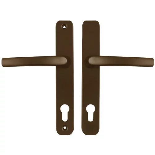 PVC Set kljuk za vrata Solana (za PVC vrata, obe strani, rjava)