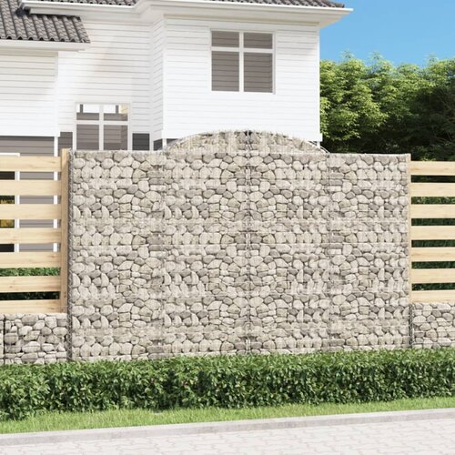  Lučne gabionske ko&amp;scaron;are 4 kom 300x50x200/220cm pocinčano željezo Slike
